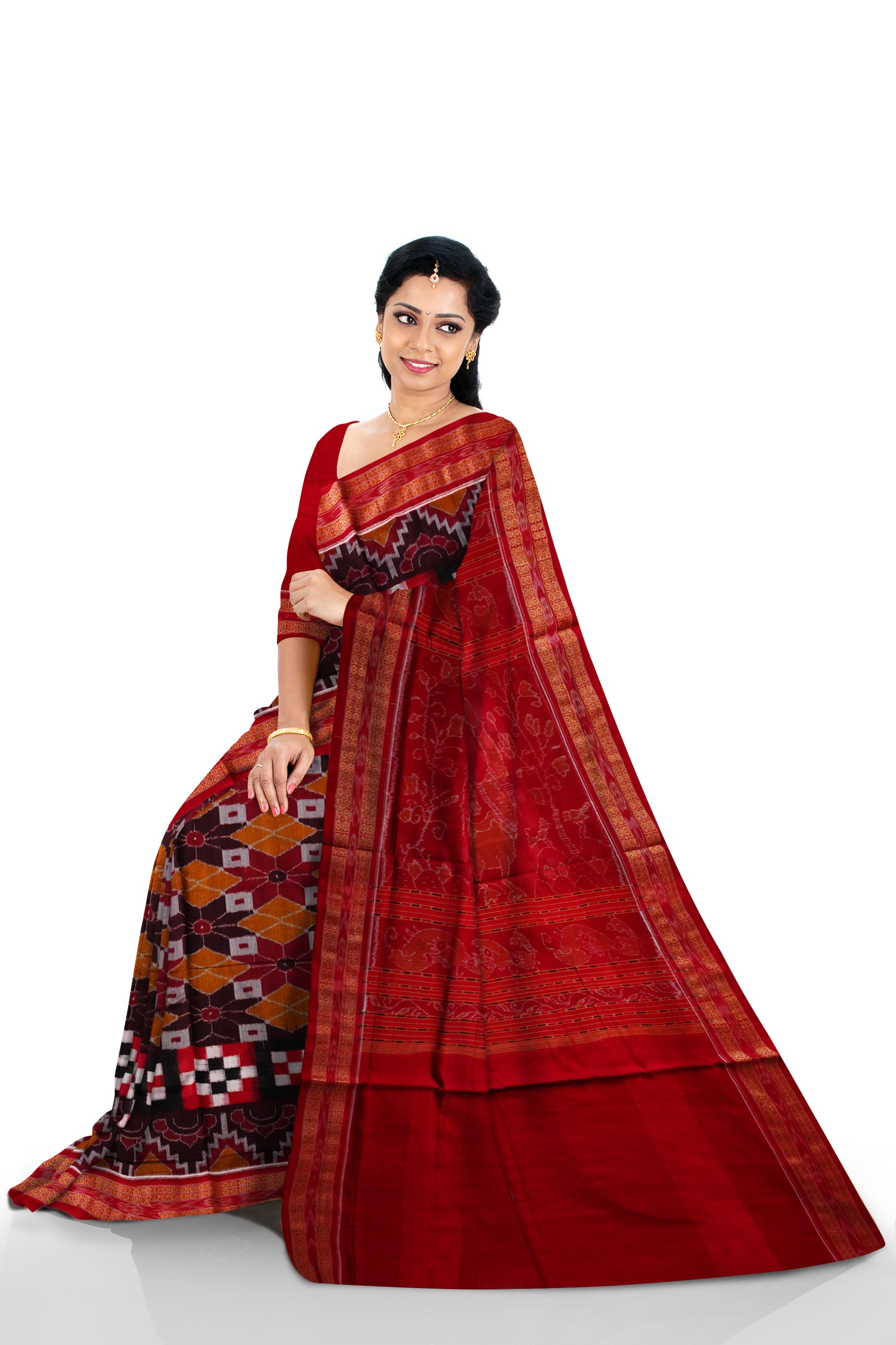 fcity.in - Sambalpuri Cotton Saree Pasapalli Handloom Papa Silk Pata Design