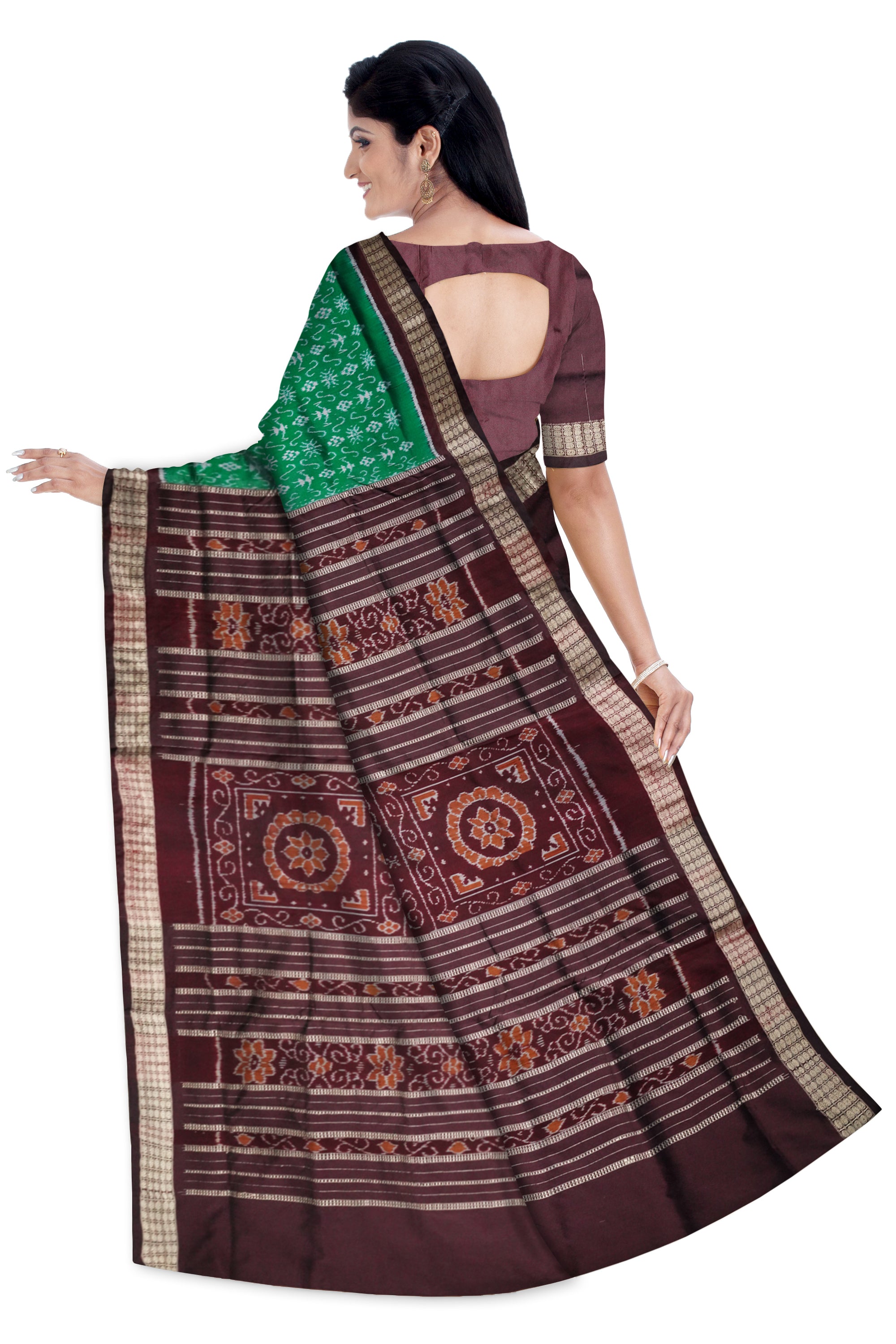 Maroon Jhoti Odisha Handloom Contemporary Sambalpuri Silk Saree –  IndianVillèz