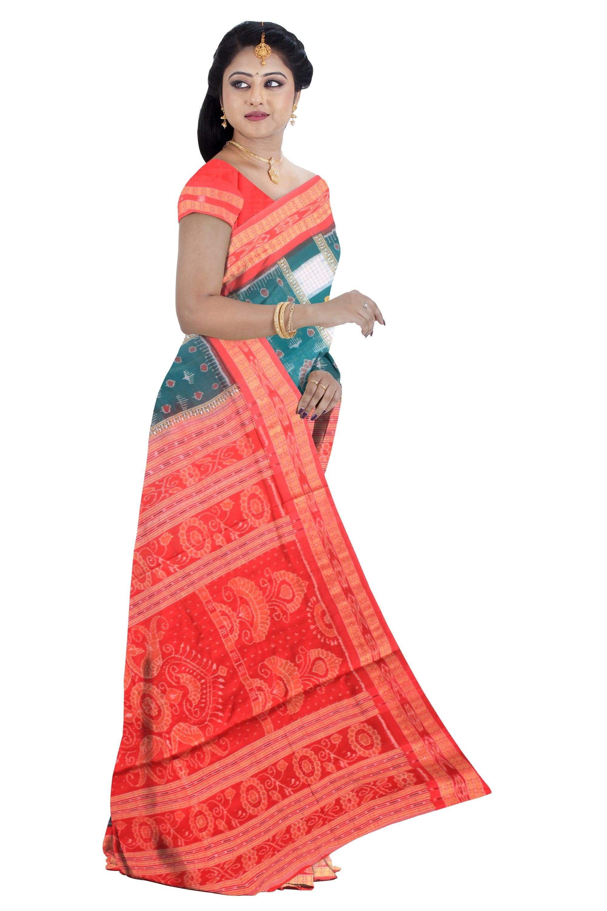 Multicolor Cotton Handwoven Soft Saree With Box Design - Charukriti