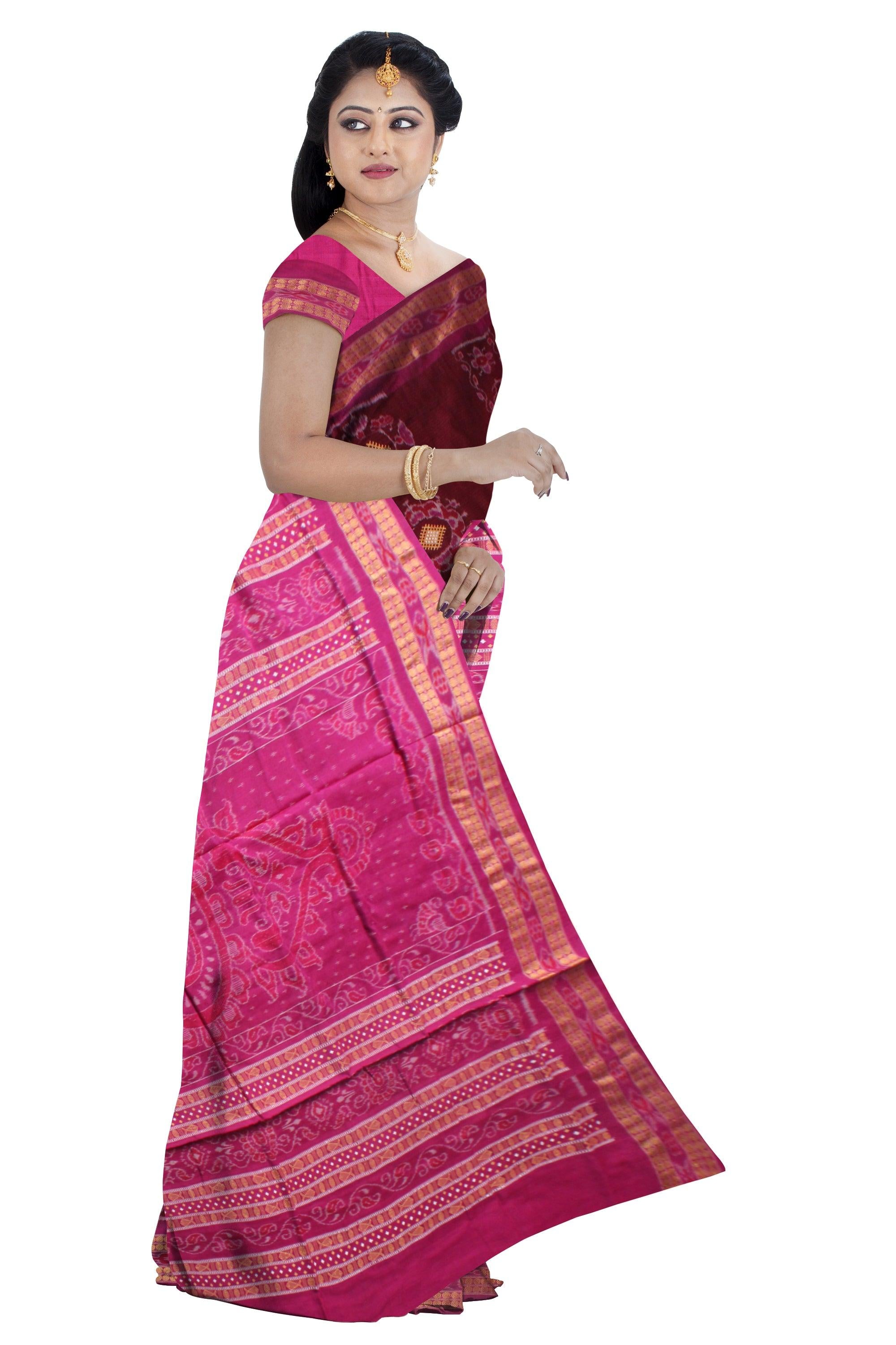 Chanderi Chanderi Cotton Pink Jacquard Saree With blouse